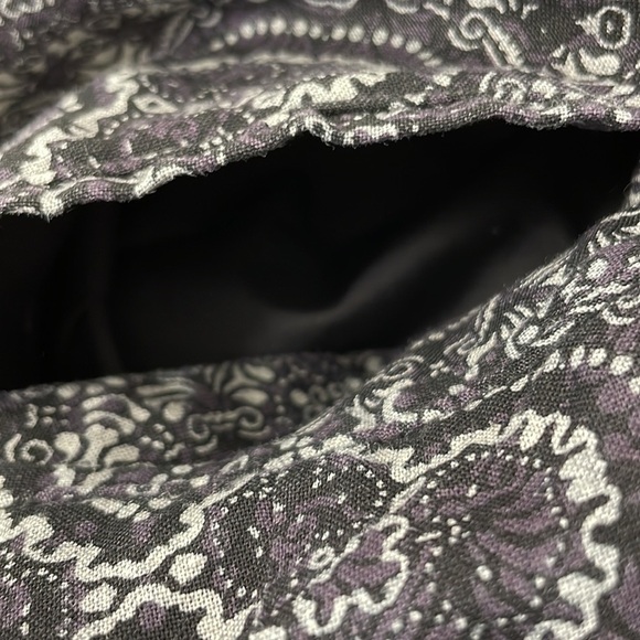 REVOLVE Overlover Pants Linen Printed Green Purple Yucca Size 29 - Picture 7 of 11